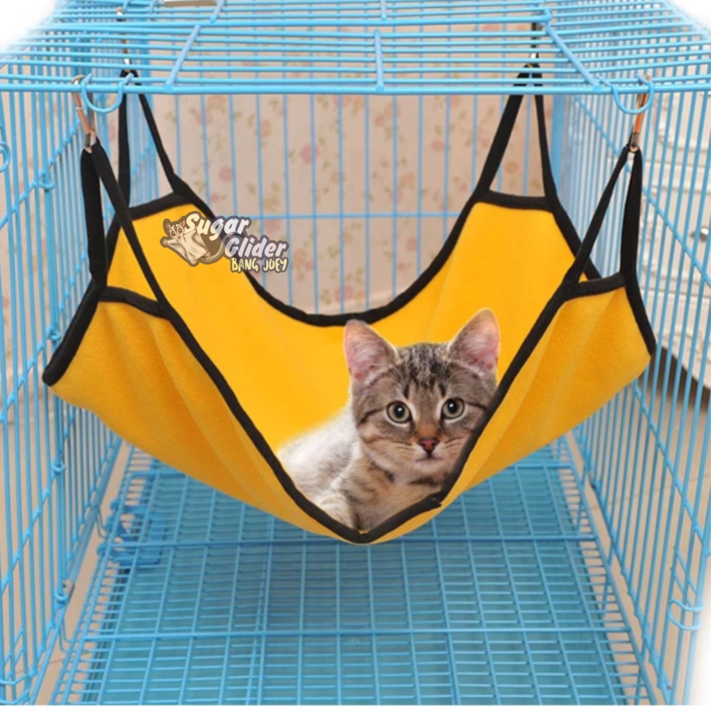 HAMMOCK HAMOK AYUNAN kasur tidur HAMSTER SUGAR GLIDER ANJING TUPAI KITTEN KUCING MEDIUM Musang otter