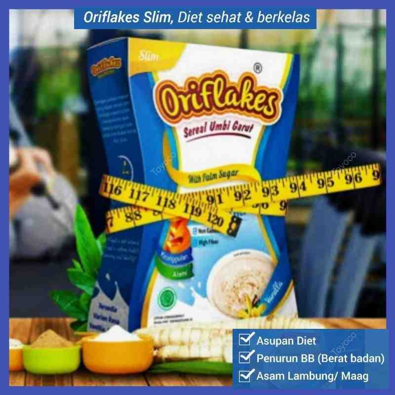 Oriflakes Slim Diet Outmeal Sereal Diet Umbi Pati Garut Makanan Diet Rendah Kalori Diet Lancar Lambung Aman