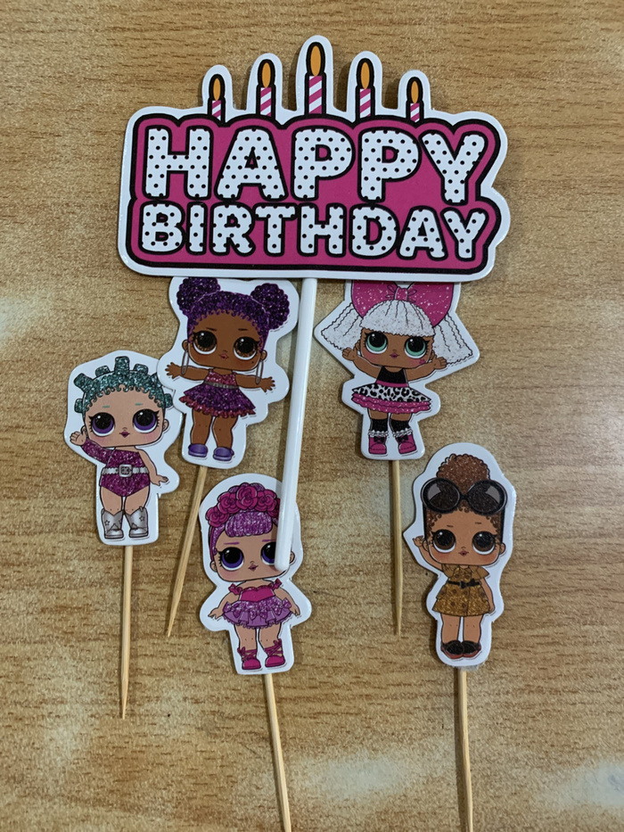 

Tusuk character LOL / cake topper paper Hbd