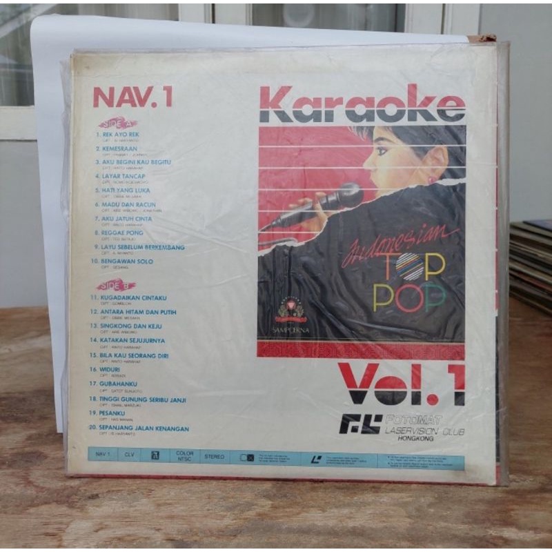 Kaset Laser disc lagu kenangan Indonesia Top Pop