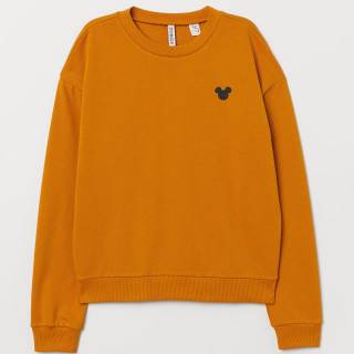 mustard mickey mouse jumper