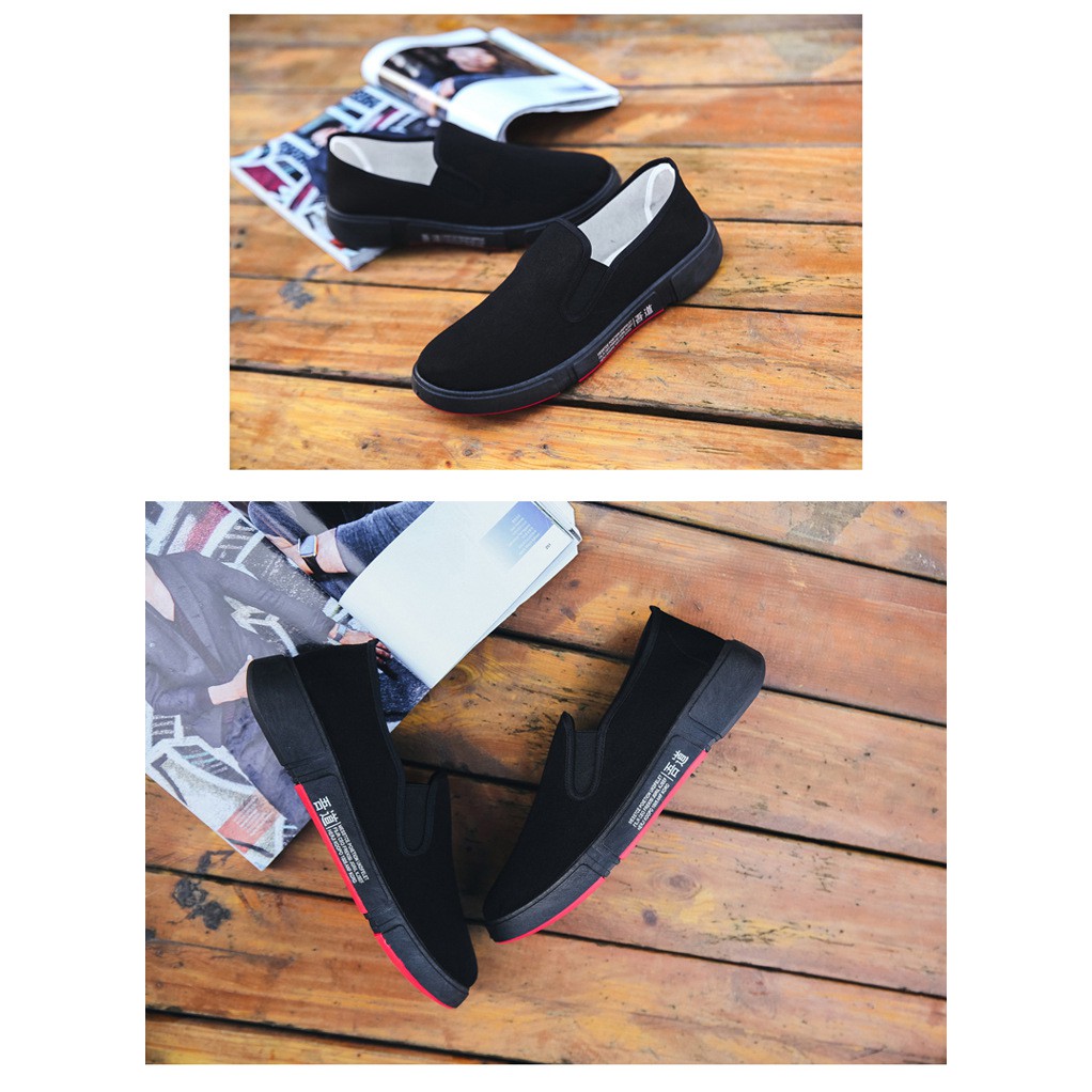 1001 IMPORT SEPATU SLIP ON PRIA SPORT SIMPLE FREE BOX DAN KAOS KAKI !!! - 2 WARNA