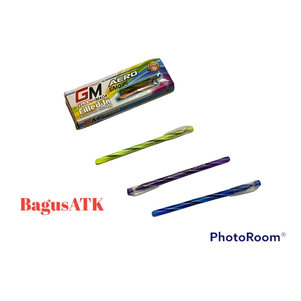 

1 Pack Pulpen Gadjah Mada AERO Ballpoint Lilin 0.5mm/pen lucu/pen murah