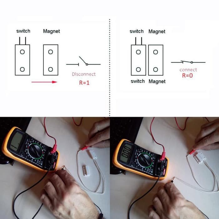 Sensor Pintu Jendela Magnet MC38 MC-38 Magnetic Door Switch arduino