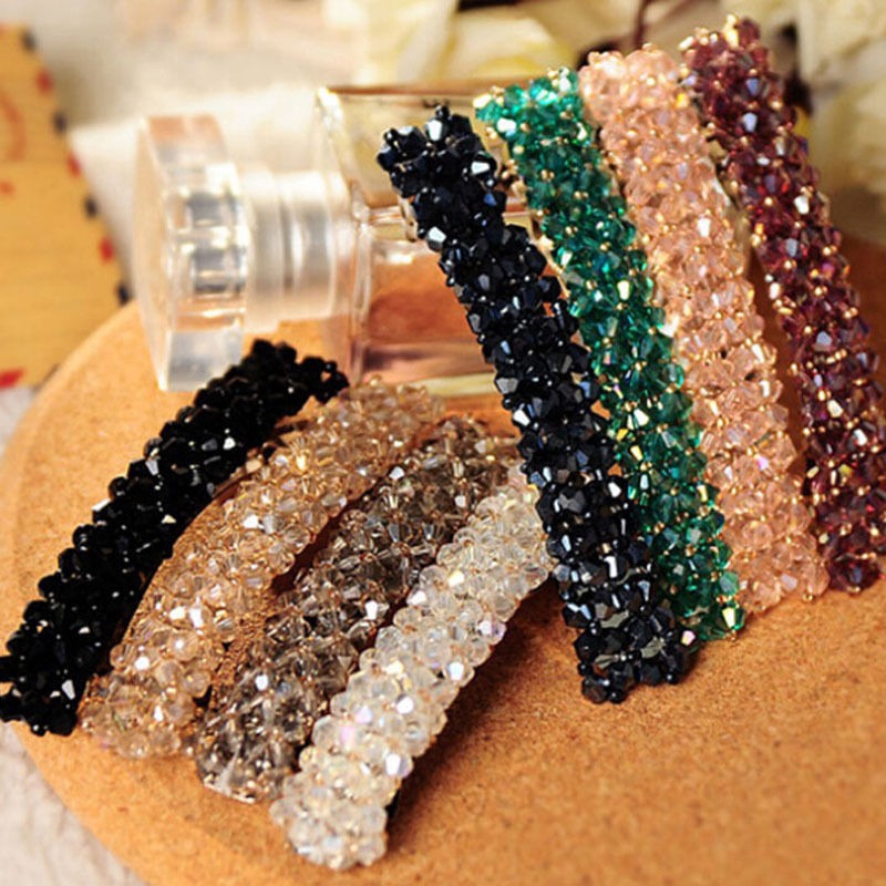 Fashion Girls Bling Headwear Crystal Rhinestone Hair Clip Hairpin Barrette