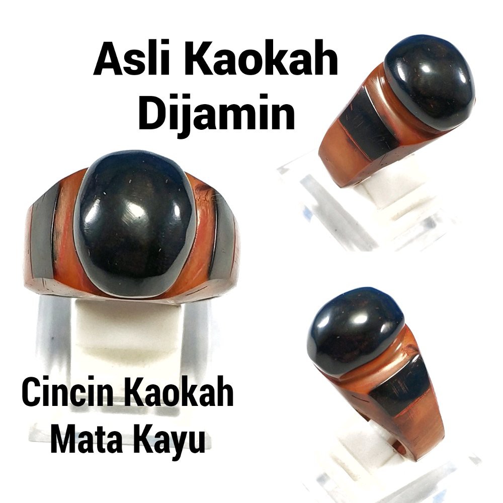 CINCIN KAYU ASLI KAOKAH KAUKAH ASLI ISTANBUL TURKI MOTIF MATA KAYU DIJAMIN ASLI KAOKAH