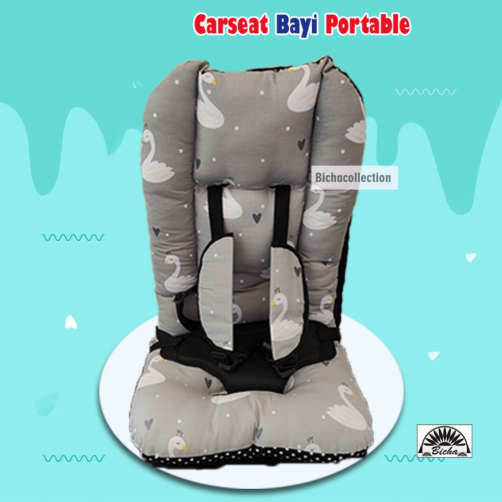 BABY CAR SEAT Portable PREMIUM Sponge Tebal - Kursi Mobil Bayi Car Sit Dudukan Mobil Anak Carseat FREE TAS MIKA