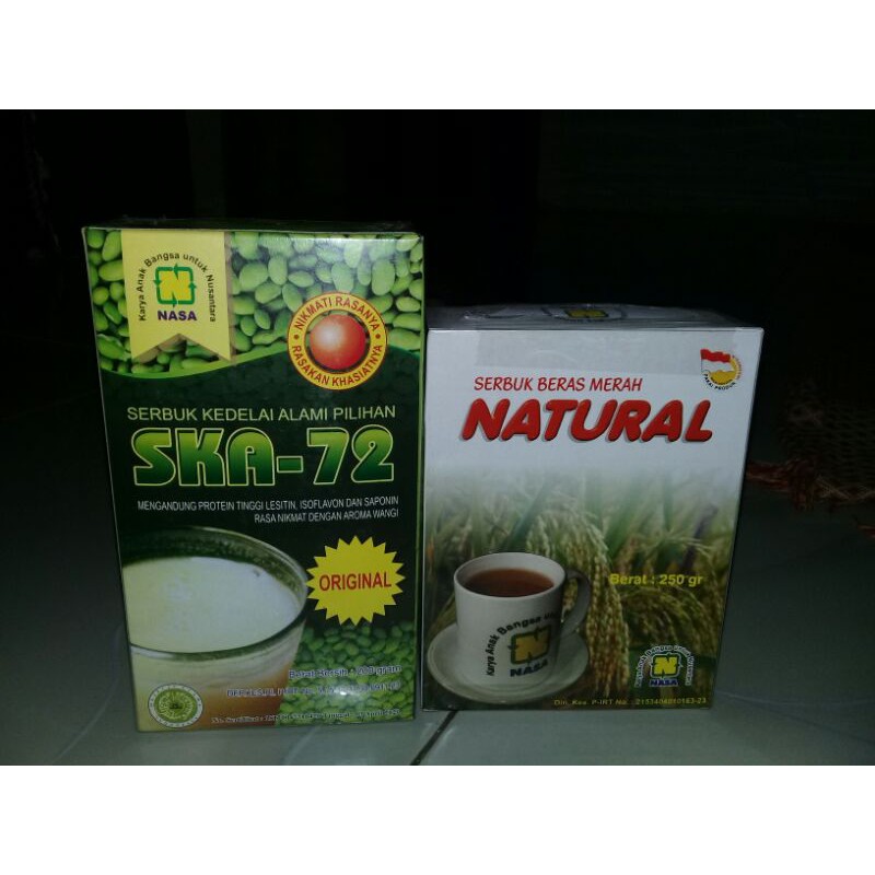 

SBMN . ( Serbuk beras merah natural ) & SKA-72. ( serbuk kedelai hijau alami )