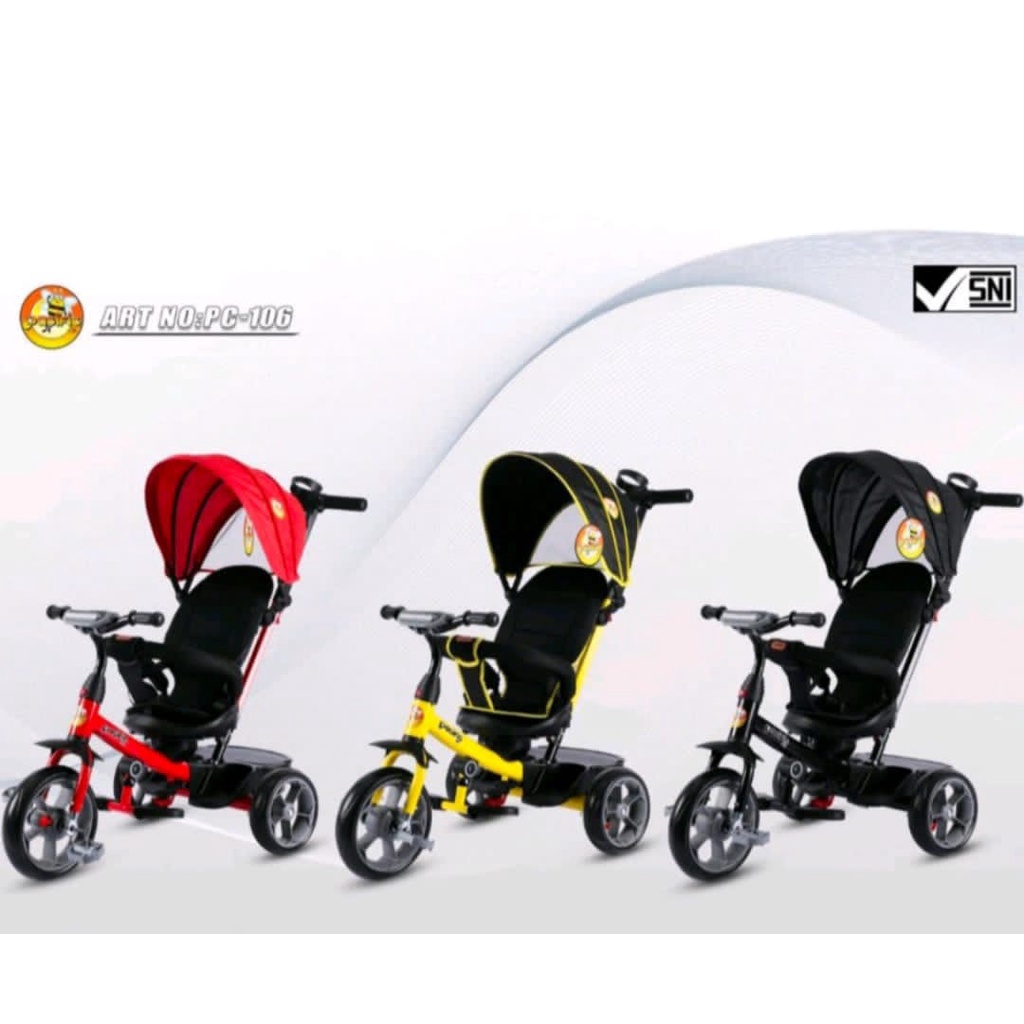 Stroller PACIFIC TRICYCLE 106 PC-106 Stroller Micro Trike Smart Trike Sepeda Anak Bayi Sepeda Roda 3
