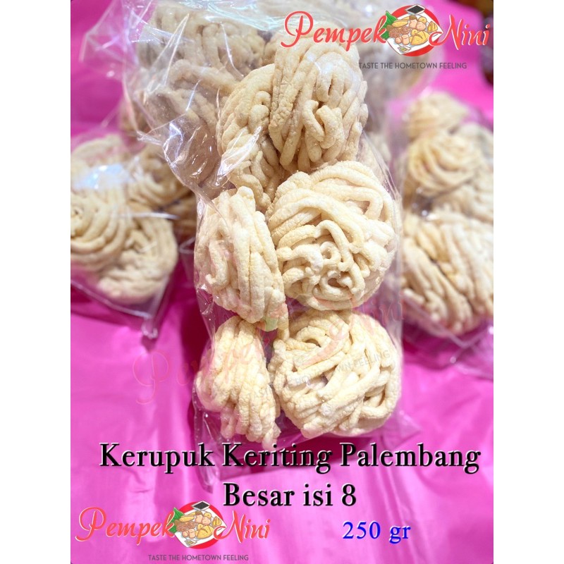 

Kerupuk Keriting / Konde Palembang Ikan Tenggiri isi 8 Pempek Nini