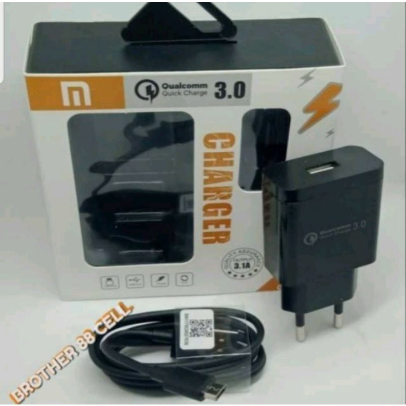 Charger xiaomi original 100% fast charging QUALCOM 3.0 micro usb 3.1A