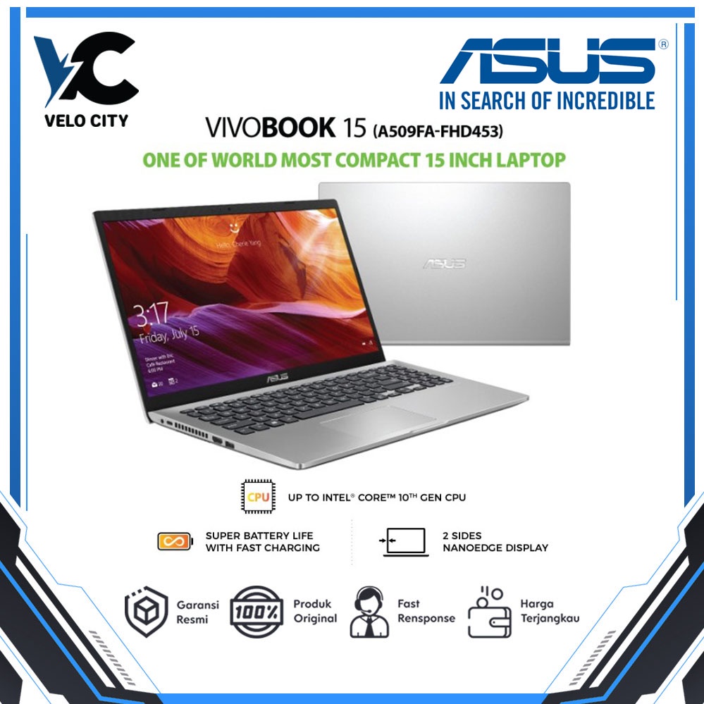 ASUS Vivobook 15 A509FA-FHD453 (Celeron® 4305U/4G/512G/SILVER)