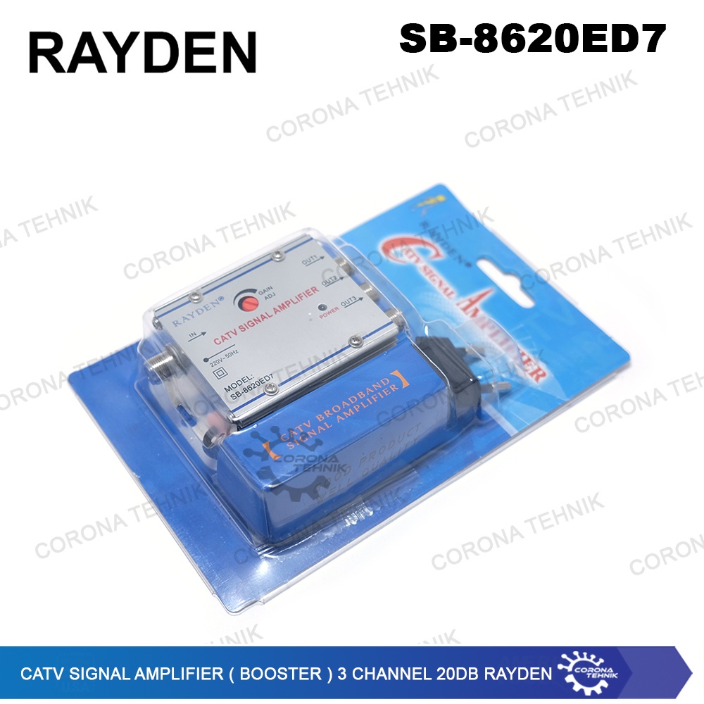Rayden - CATV Signal Amplifier ( Booster ) 3 Channel 20dB