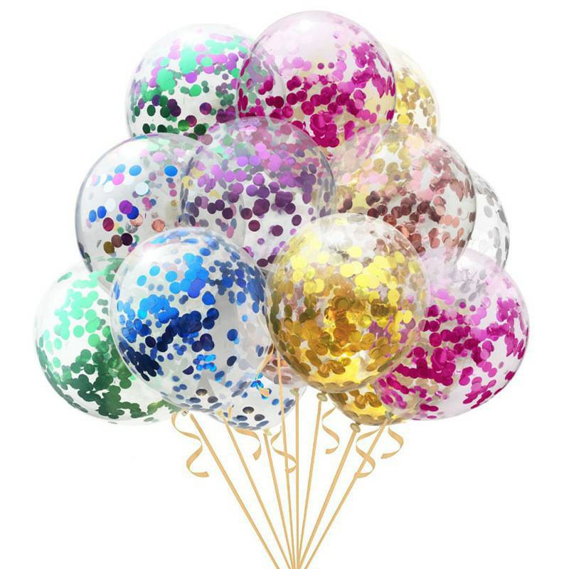 Balon Latex Transparan isi Confetti / Latex Transparant / Balon Confetti / Dekorasi Ulang Tahun / Pernikahan