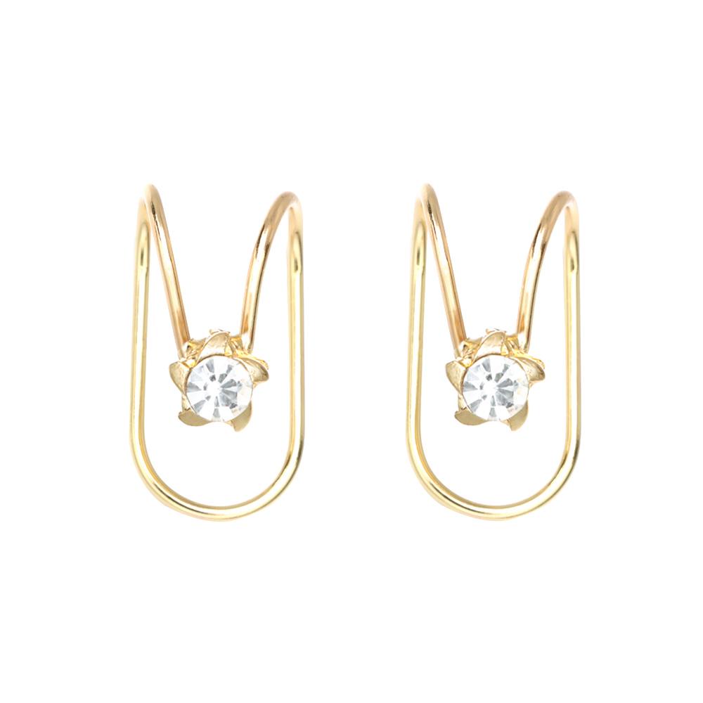 Klip Telinga Nanas Baru Tanpa Tindik Punk Stainless Steel Cartilage Hoop