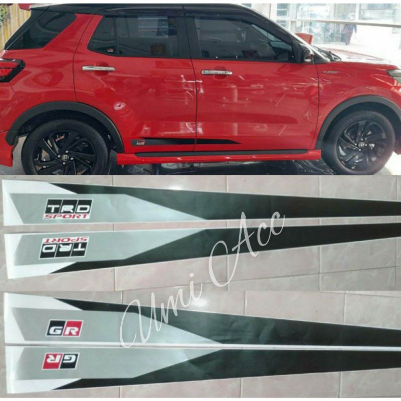 Sticker Body Samping Toyota Raize / Daihatsu Rocky / Stiker Body Rocky-Raize
