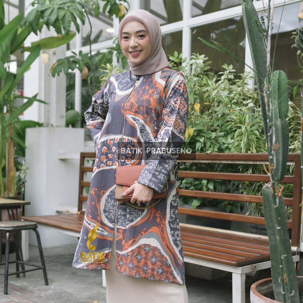 BATIK PRABUSENO TUNIK MOTIF SANTANA BATIK WANITA PRABUSENO / ATASAN WANITA / TUNIK WANITA / BLOUSE W