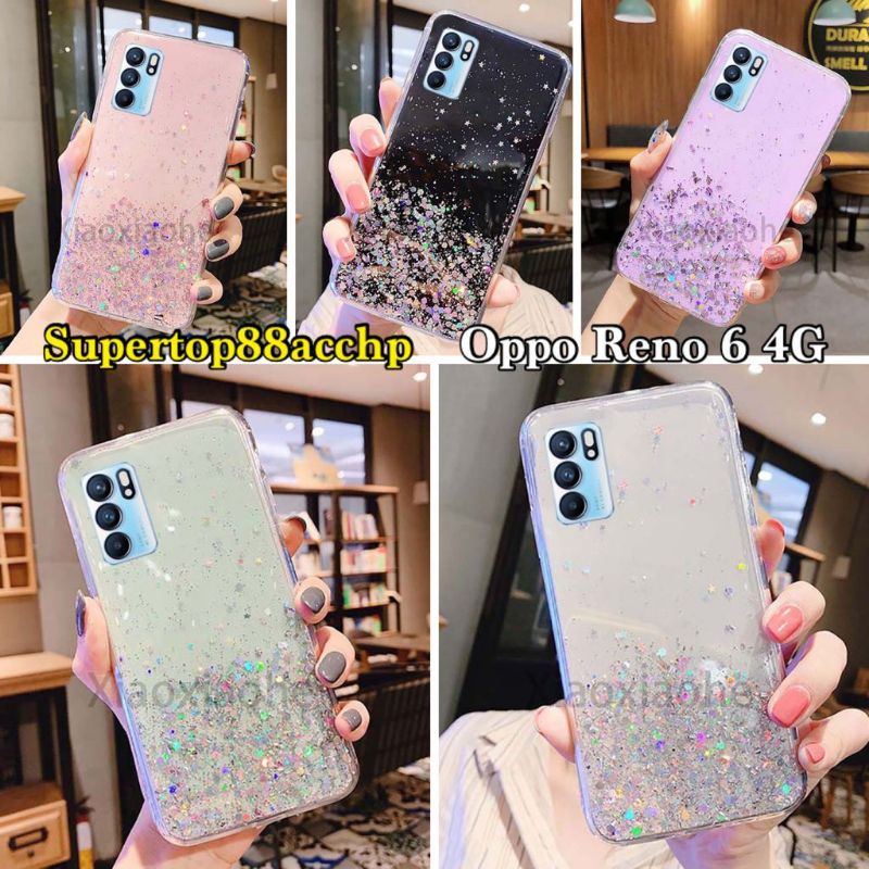 Oppo Reno 7 4G/Reno 6 4G/Reno 6 5G/Reno 7Z 5G/A96 5G Casing Soft Case Tpu Bahan Premium Glitter Glossy