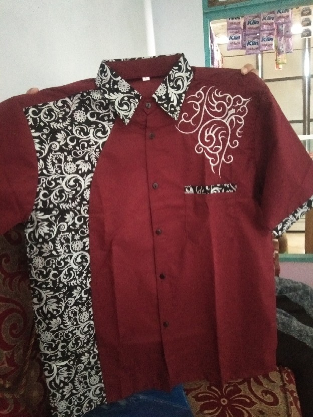 Kemeja Batik Pria Lengan Pendek / Hem Batik Pria / Hem Batik Fashion Motif Clurit Terlaris M L Xl