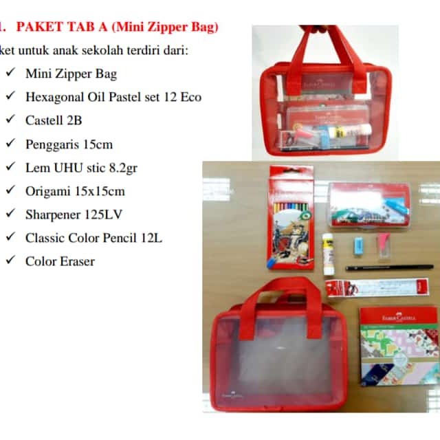 

Terlaris Faber-Castell Paket Tab A ( Mini Zipper Bag ) Bergaransi