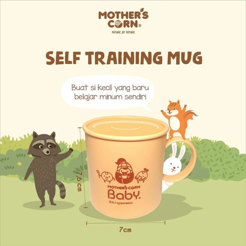 MOTHERS CORN SELF TRAINING MUG Gelas Belajar Minum Anak