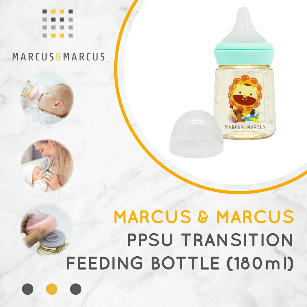 Marcus PPSU Transition Feeding Bottle 180ml - NU01