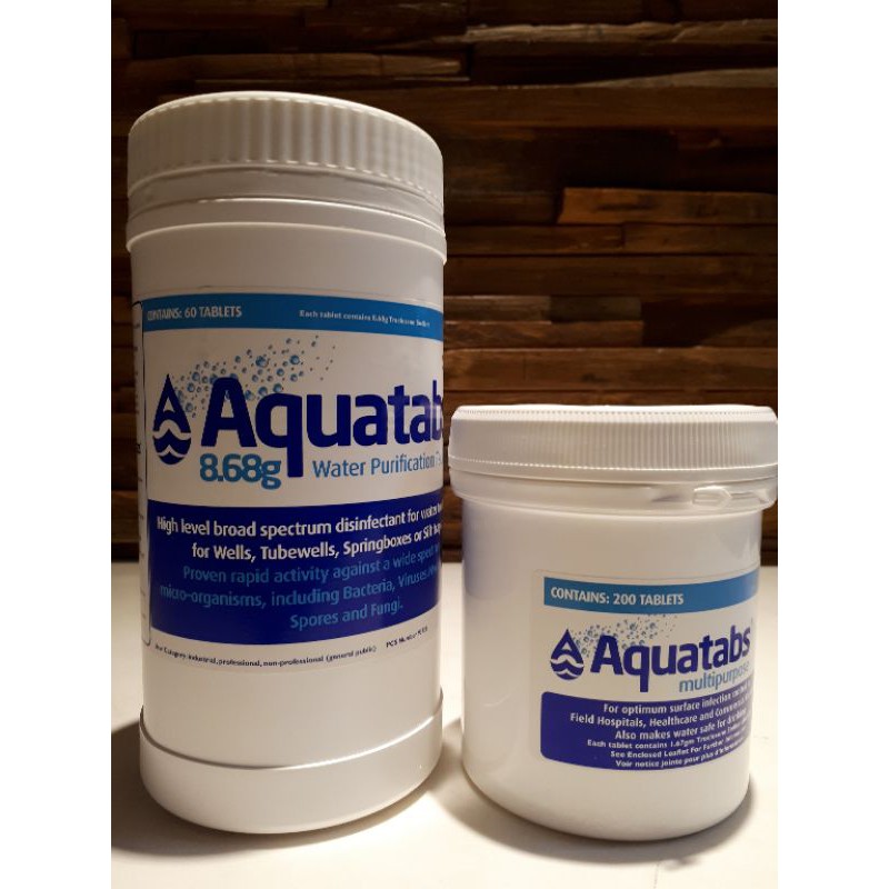 AQUATABS MULTIPURPOSE 1 tube isi 200 tablet 1,67gram - Tablet Desinfektan Effervescent