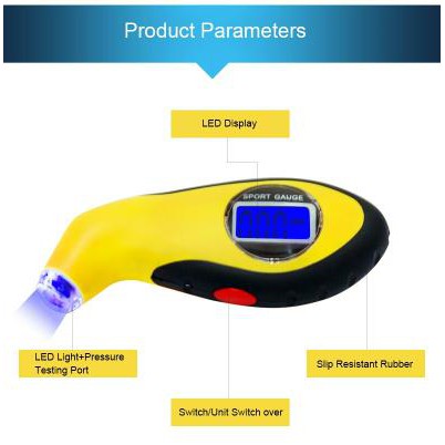 Alat Ukur Tekanan Angin Ban / Alat Pengukur Digital Tekanan Angin Ban Terlaris