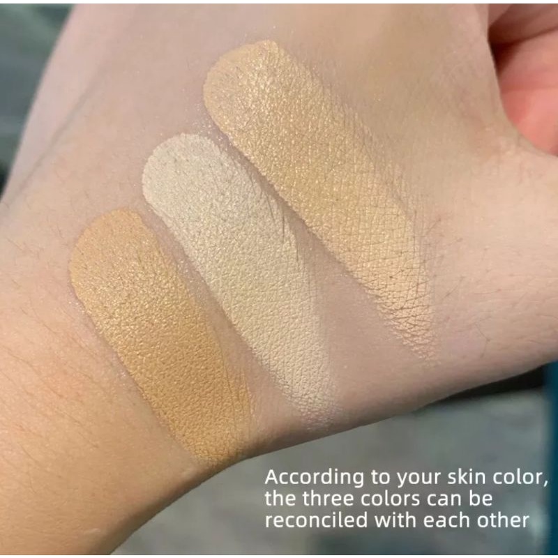 CONCEALER PALET 3 WARNA TAHAN LAMA PENUTUP LINGKARAN HITAM JERAWAT DAN PORI-PORI MAKE UP GLOWING DAN TAHAN LAMA