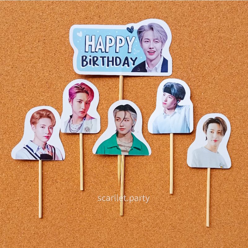 TOPPER CAKE RENJUN NCT HAPPY BIRTHDAY HBD ULTAH ULANG TAHUN KOREA KPOP