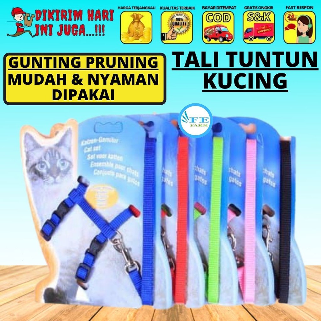 HARNESS H TALI TUNTUN KUCING - HARNEST HARNES KUCING CAT FEFARM