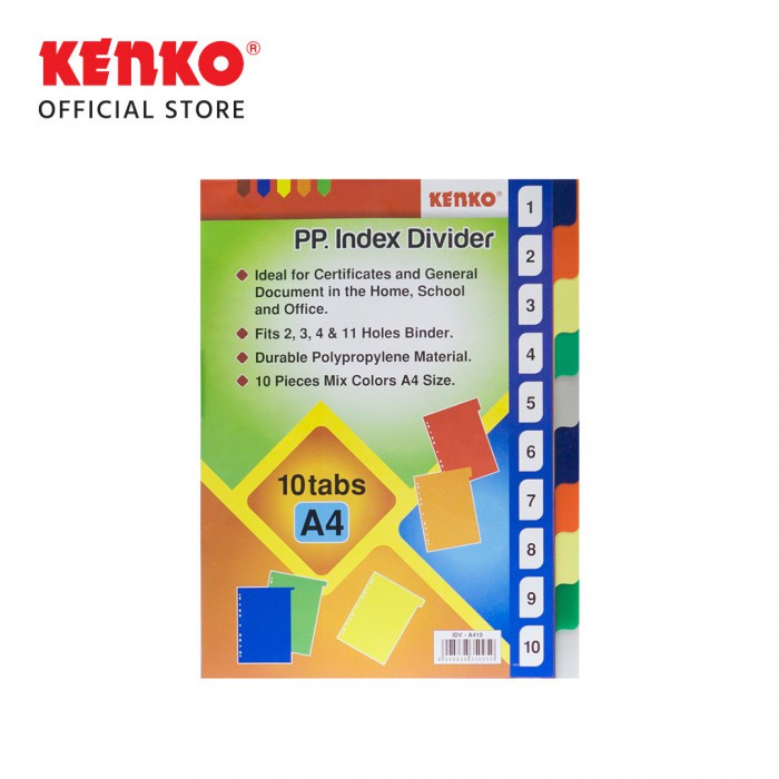 

KENKO INDEX DIVIDER IDV-A410 / 10 TABS - 3 SET