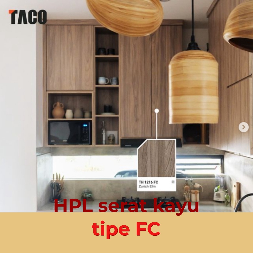 TACO HPL Woodgrain serat kayu kode FC