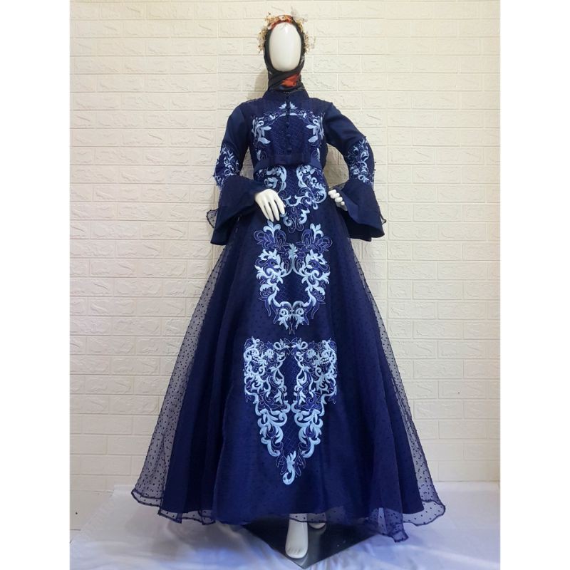 El Khayra Arash Kashmir Dress (Gaun Pengantin Muslim Syar ...