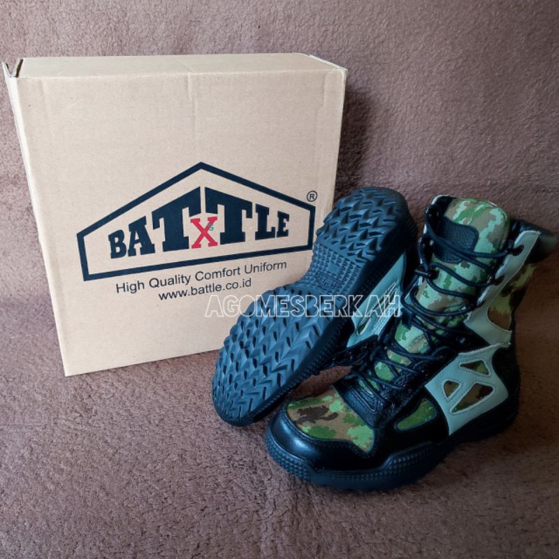 SEPATU LORENG PDL KOSTRAD JATAH POLRI/SEPATU ARMY KOSTRAD BATTLE ORIGINAL