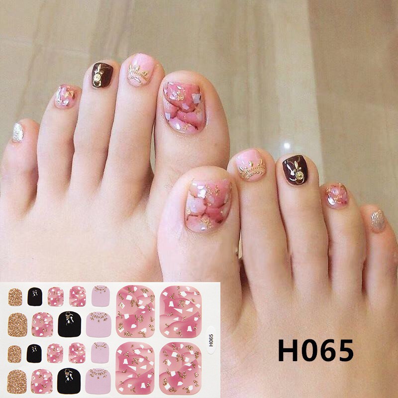 Stiker Kuku Kaki Manis dan Imut / stiker kuku kaki lucu isi 22pcs /Set