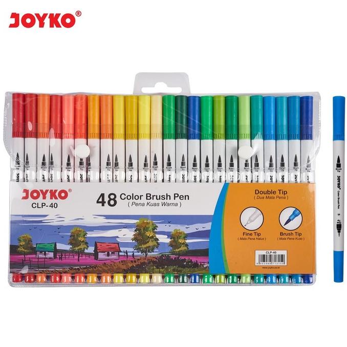 

(BISA COD) Color Brush Pen Joyko CLP-40 48 Warna TERUJI Kode 1362
