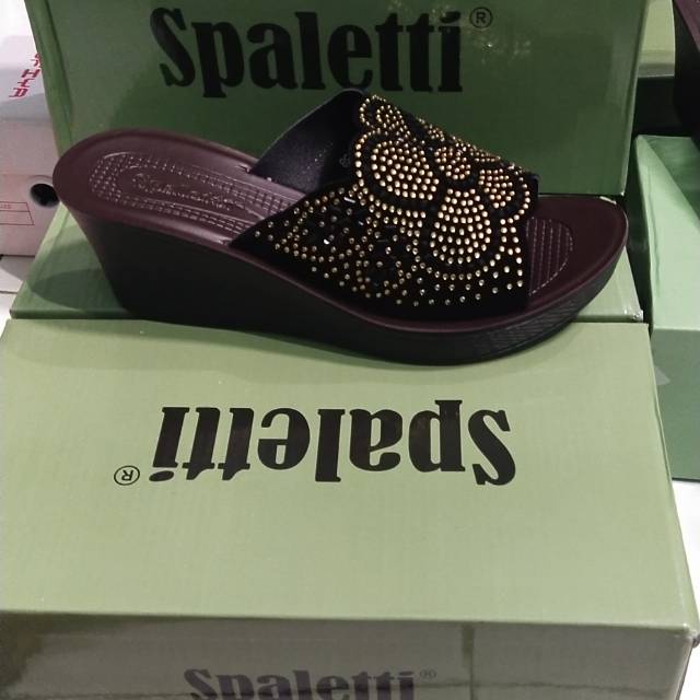 SANDAL WEDGES WANITA SPALETTI ORIGINAL