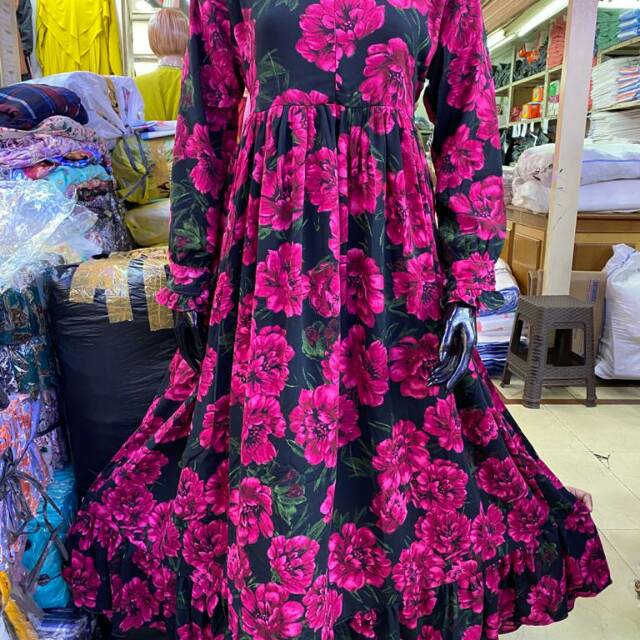 Gamis Cantik Frilla Motif Bunga