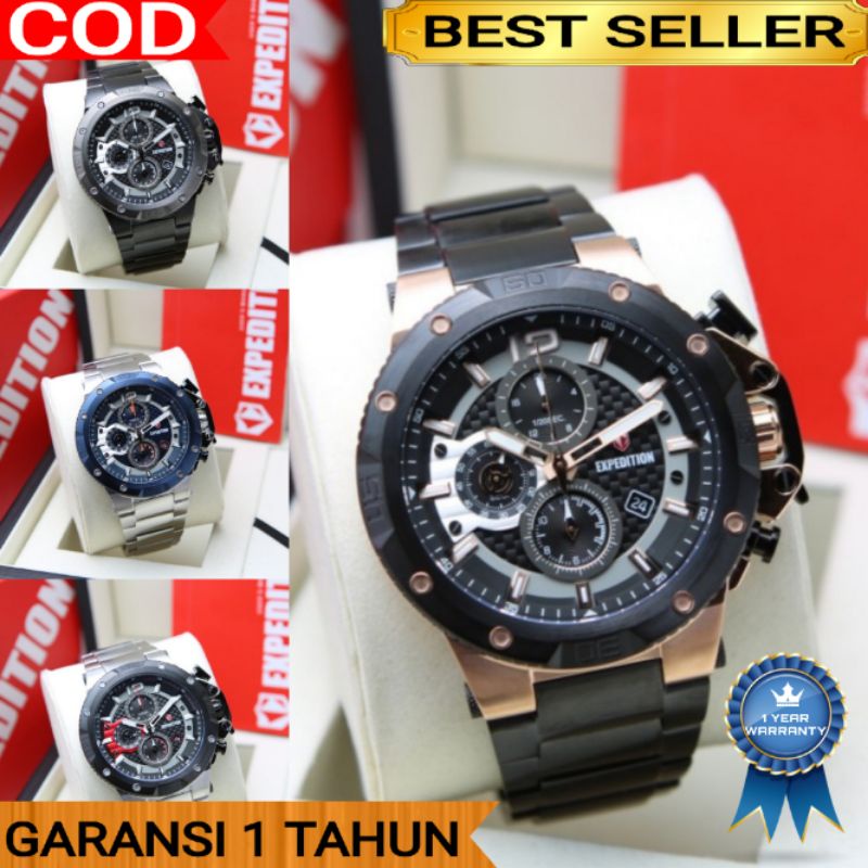 Jam Expedition Pria E6751 E 6751 Rantai Original Garansi 1 Tahun