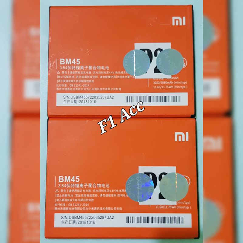 Baterai Xiaomi Redmi Note 2 BM45 Batre Baterai Bm45 XiaoMi Note 2