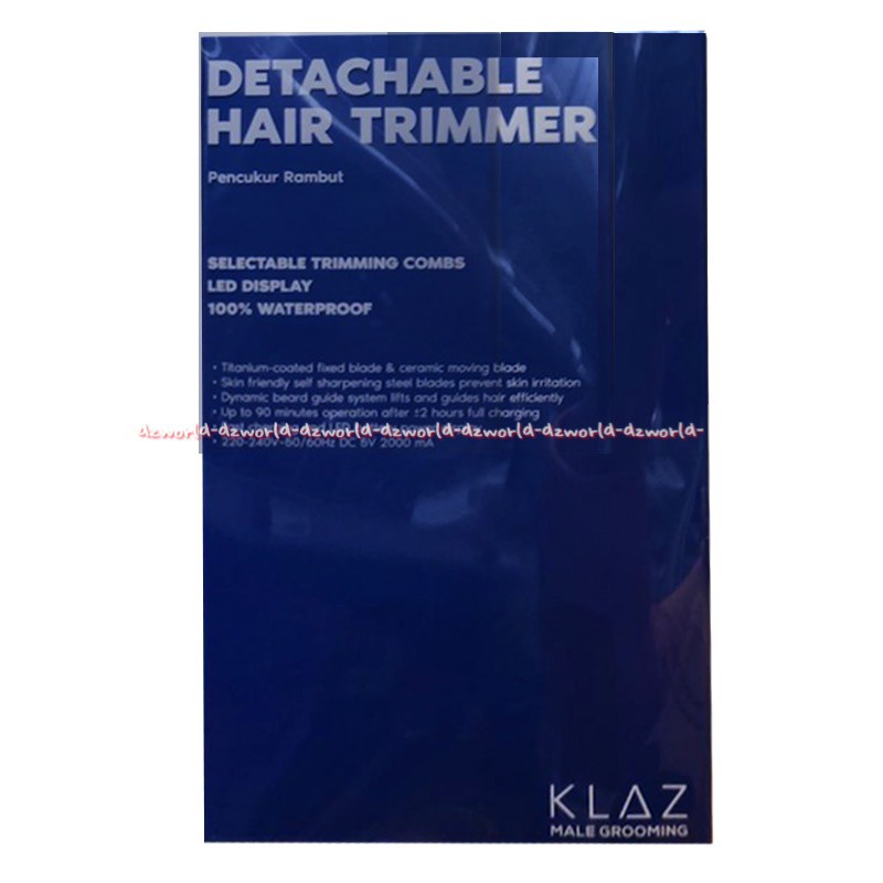 Klaz Shaver Blue Alat Pencukur Rambut Pria Laki Laki Bisa Dicharge Portable Cukur Rambut Hair Klas