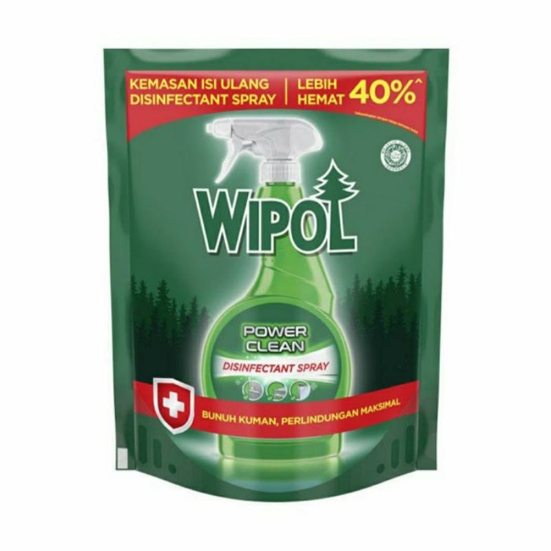 Wipol Power Clean Desinfektan 410ml Refill - Wipol Desinfektan