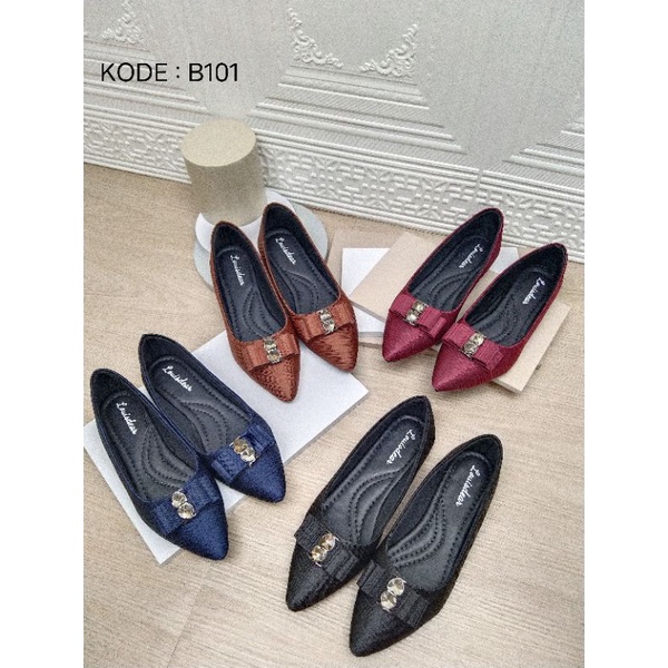 sepatu flat shoes wanita terbaru kekinian pesta LOUISDEAR sepatu flat shoes B101