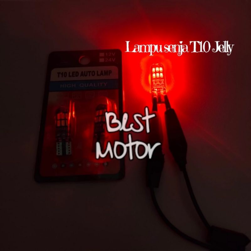 Lampu Senja Kota Jelly T10 15 Titik LED 12Volt Mode Diam / Tidak Kedip T10 Model Luminos 1biji/1PCS