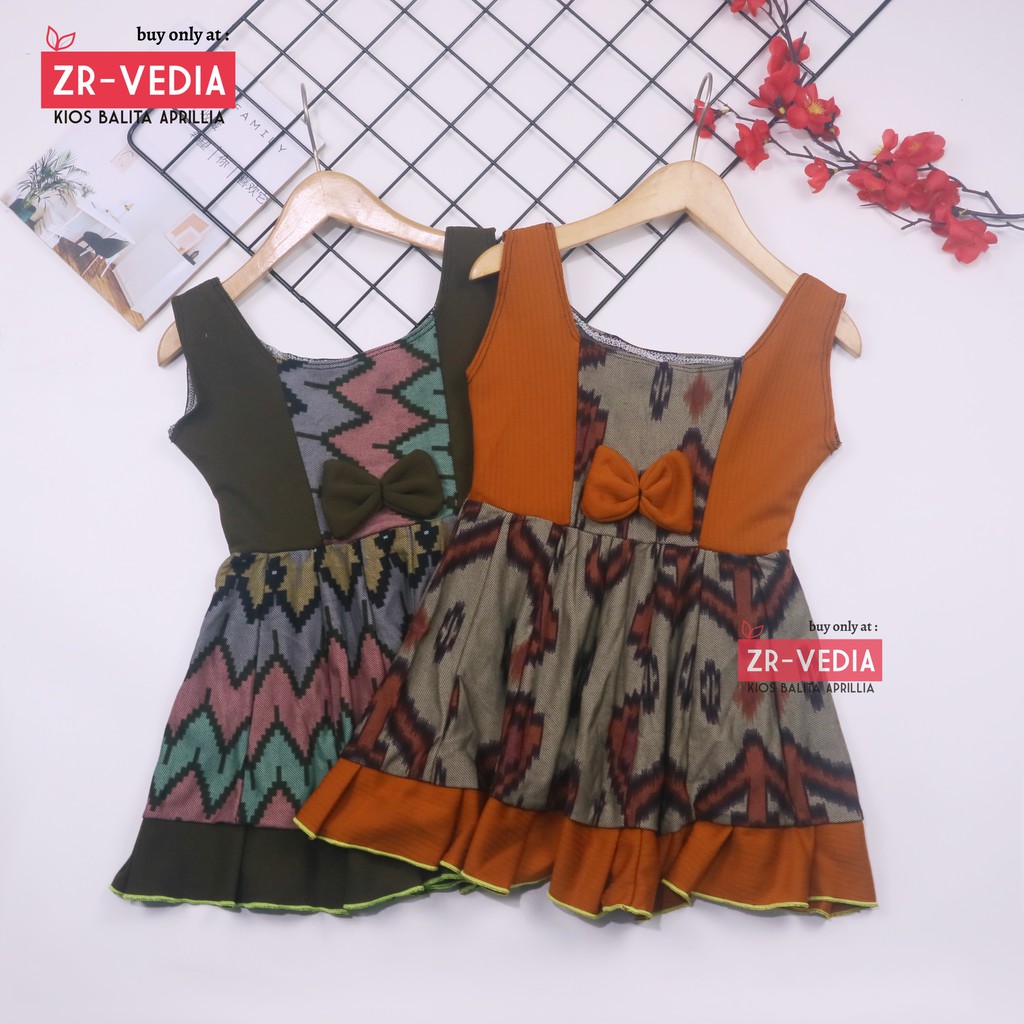 Dress Aurora uk 2-3 Tahun / Pakaian Anak Perempuan Murah Dres Batik Yukensi Adem Baju Pesta Gaun