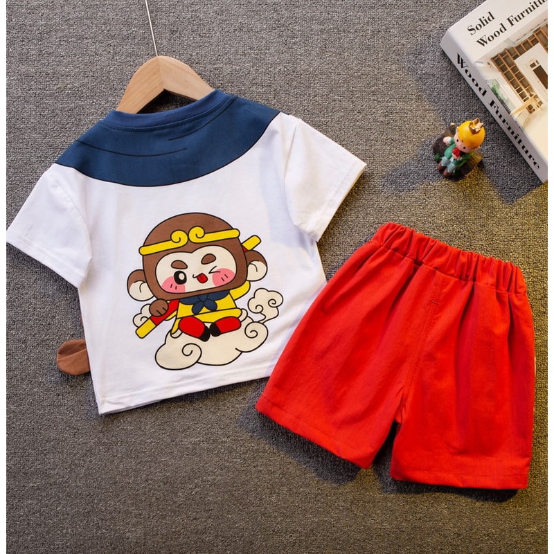 Promo !! Setelan anak trendy / setelan monkey milky yuyu import ukuran 2-4tahun / Setelan baju anak cowok