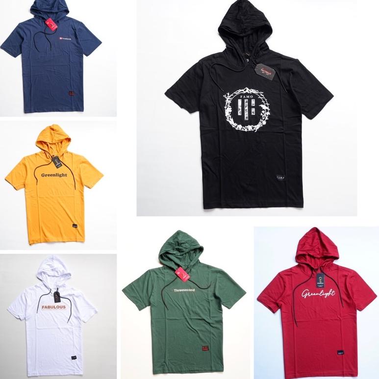 BHD.19My22ᴹ– KAOS 3SECOND HOODIE KAOS DISTRO HOODIE LENGAN PENDEK ATASAN PRIA KAOS PRIA BAJU PRIA