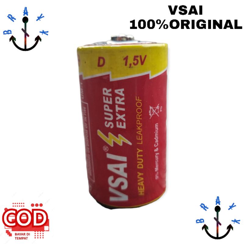 Baterai VSAI tipe D ORIGINAL 1.5V