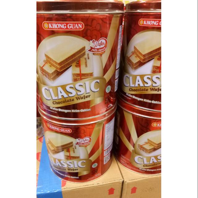 Kong guan wafer classic coklat kaleng-310 gr